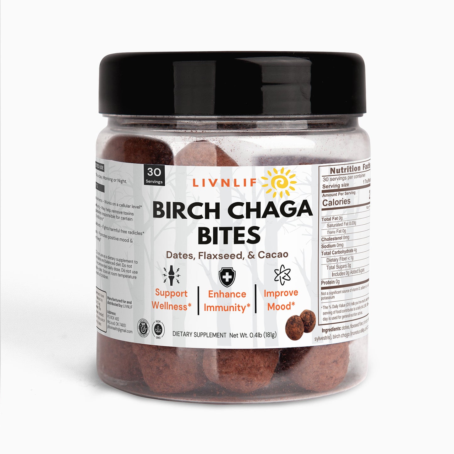 Birch Chaga Bites