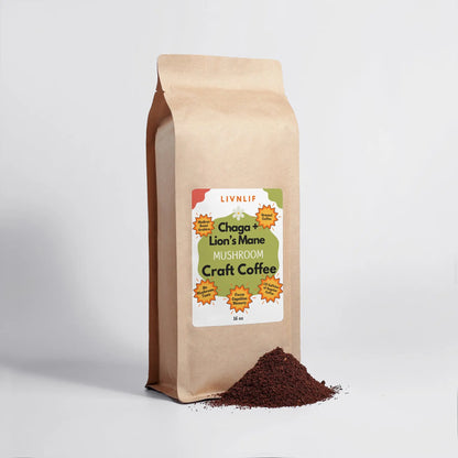 Mushroom Coffee - Chaga & Lion's Mane 16oz LIVNLIF