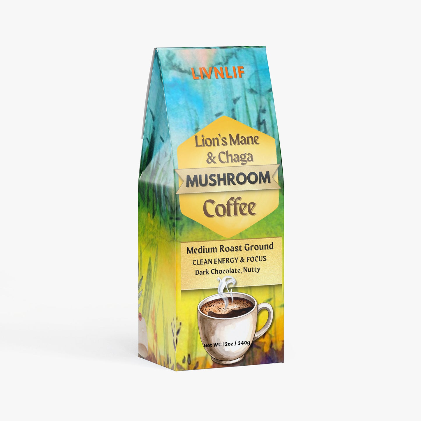 Lion's Mane & Chaga Mushroom Coffee (Medium Roast)