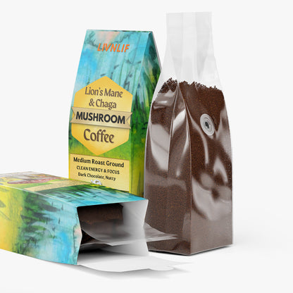 Lion's Mane & Chaga Mushroom Coffee (Medium Roast)