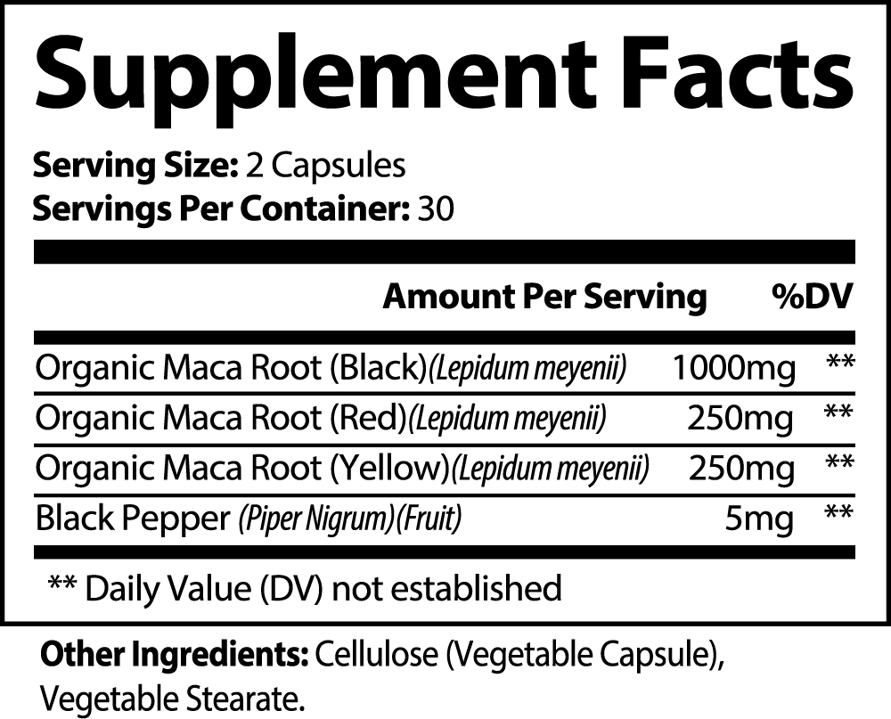 Maca Root with Black Pepper